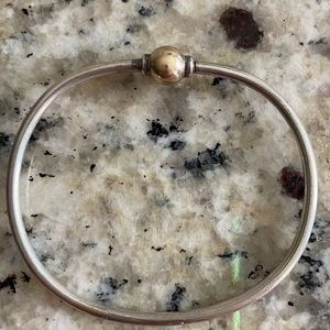 Elegant Silver and Gold-Toned Bracelet